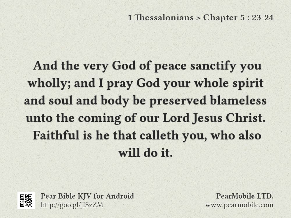 1 Thessalonians, Chapter 5:23-24